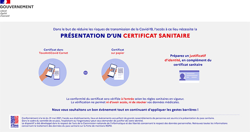 Certificat sanitaire