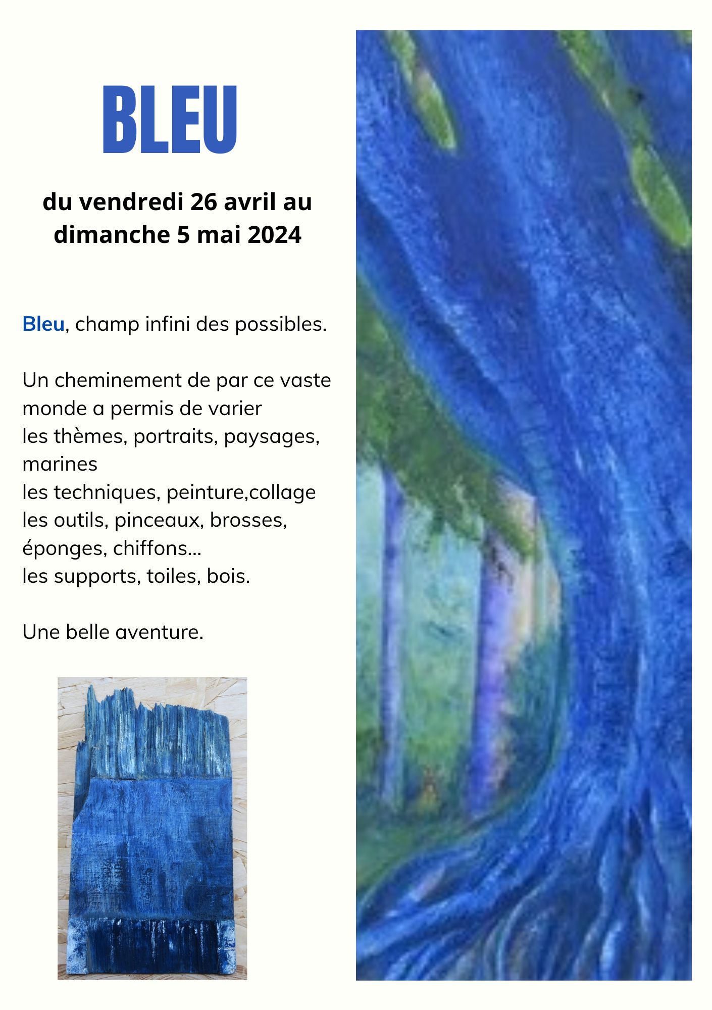Exposition de Béatrice KLEIN-BOJE : “Bleu”